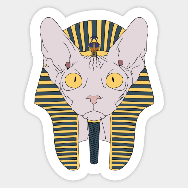 Pharaoh cat Sticker by ChrisIllus